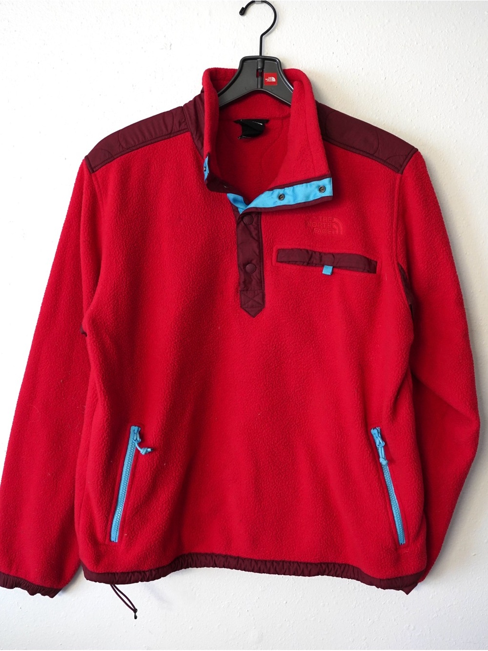 The North Face Royal Arch 1/4-Snap Relaxed Fit Fleece Mens Red Size L
